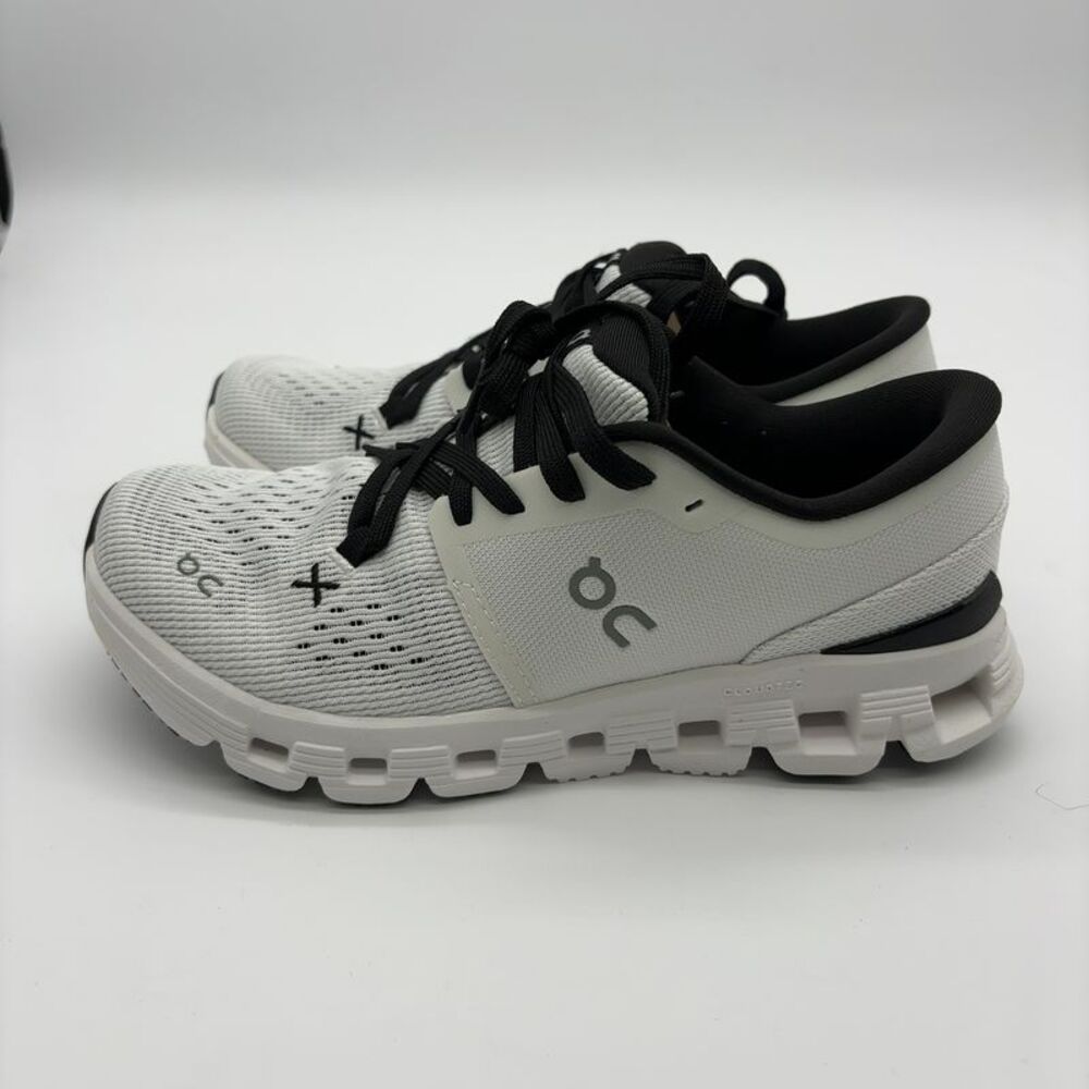 On Running Cloud X White and Black Womens Running Shoes - Picture 2 of 7
